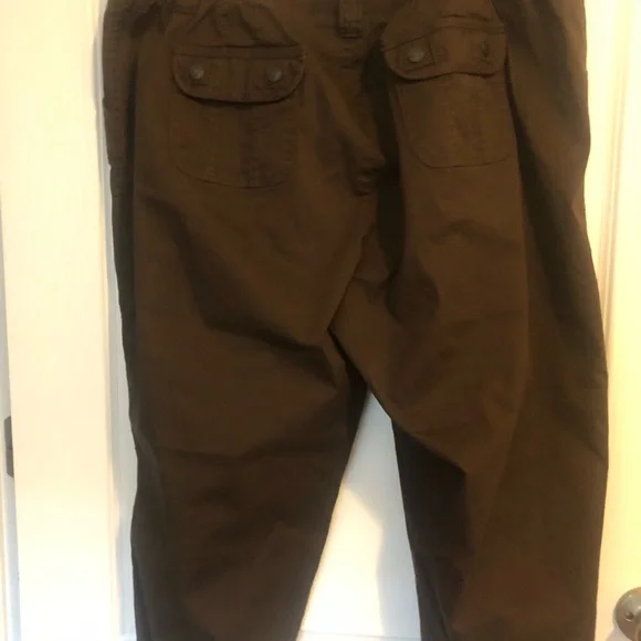 New Sonoma Women’s size 18 W Brown Capri Pants - Picture 2 of 6